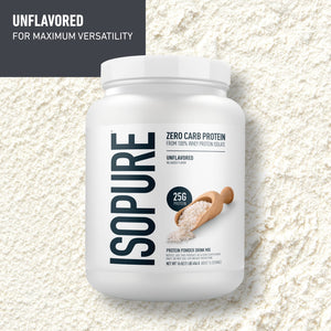 Isopure Zero Carb 100% Whey Protein Isolate Unflavored Protein Powder, 25g, 16 Servings — sports nutrition product, view 3