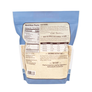 Bob's Red Mill Whole Grain Gluten Free Quick Cooking Rolled Oats - 28 oz Shelf-Stable Bag — grocery product, view 3