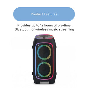 onn XL Wireless Party Speaker with Multicolor LED Lighting - image 4 of 6