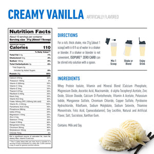 Isopure Zero Carb 100% Whey Protein Isolate Vanilla Protein Powder, 25g, 15 Servings — sports nutrition product, view 2