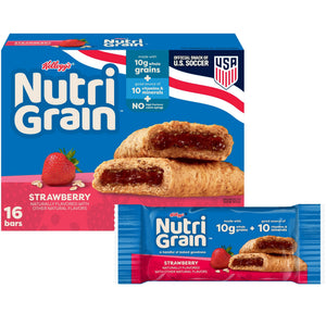 Nutri-Grain Breakfast Bars, Made with 10g Whole Grains, Snack Bars, Strawberry, 20.8oz Box — grocery product, view 2