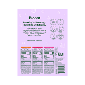 Bloom Nutrition Sparkling Energy Drink, Variety, 12 fl oz Cans, 12 Pack — coffee and drinks product, view 8