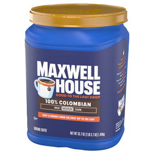 Maxwell House 100% Colombian Ground Coffee, 35.7 oz Canister — coffee and drinks product, view 11