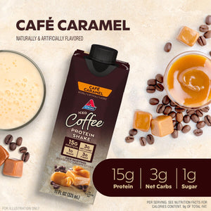 Atkins Café Caramel Iced Coffee Flavor High Protein Shake, 15g of Protein, 1g Sugar — coffee and drinks product, view 4