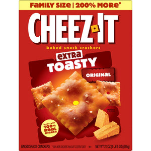 Cheez-It Extra Toasty Cheese Crackers, Baked Snack Crackers, 21 oz — grocery product, view 8