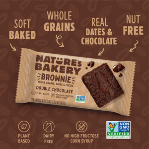 Nature's Bakery Double Chocolate Brownie, 10 Count, 1.59 oz Twin packs — grocery product, view 3