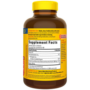 Nature Made Extra Strength Dosage Chewable Vitamin C Tablets, 1000mg per Serving, 120 Count — supplement pack, view 9