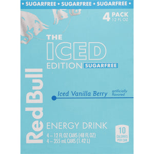 Red Bull Iced Edition Sugarfree Energy Drink, Iced Vanilla Berry, 12 fl. oz. — coffee and drinks product, view 13