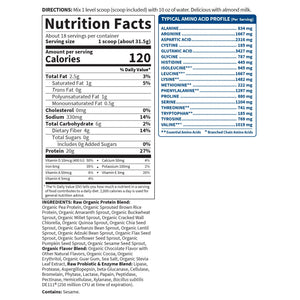 Garden of Life Organic Plant-Based Protein Powder, Chocolate, 20g Protein Shake Drink — sports nutrition product, view 3