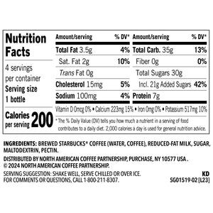 Starbucks Frappuccino Chilled Coffee Drink, 9.5 oz bottles, 4 Count — coffee and drinks product, view 7