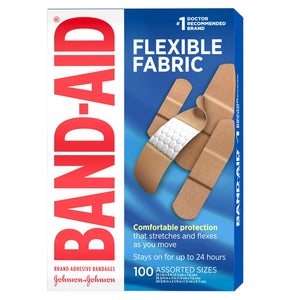 Band-Aid Brand Flexible Fabric Adhesive Bandages, Assorted, 100 Count — health and personal care product, view 10
