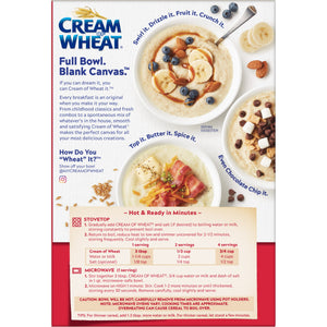 Cream of Wheat 2.5 Minute Hot Cereal, Original Flavor, Kosher, Shelf-Stable, 28 oz Box — grocery product, view 9