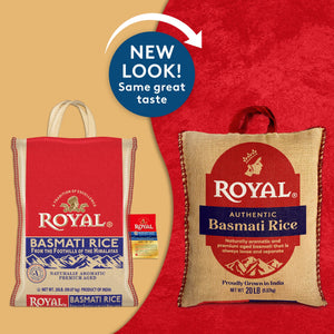 Authentic Royal Naturally Aged Indian White Basmati Rice, Long-Grain, Gluten-free - 20 lb. Bag — grocery product, view 2