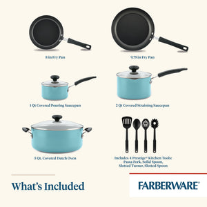 (3 pack) Farberware Easy Clean 12-Piece Nonstick Cookware Set with Cooking Tools - image 2 of 6