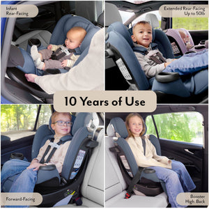 Evenflo Revolve360 Extend All-in-One Rotating Car Seat with Green & Gentle Fabric (Agate) - image 3 of 6