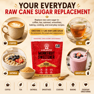 Lakanto Golden Monk Fruit Sweetener - Raw Cane Sugar Substitute, Zero Calorie — grocery product, view 12