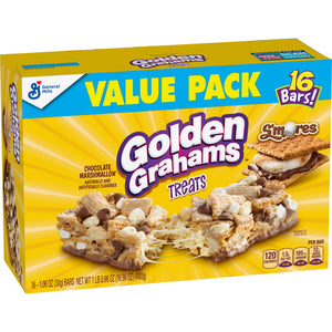 Golden Grahams Cereal Treat Bars, S'mores, Snack Bars, Value Pack, 16 Count, 16.96 oz — grocery product, view 6