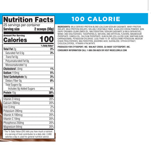 Muscle Milk Zero Protein Powder, Chocolate, 1.65 Pound, 25 Servings, 15g Protein — sports nutrition product, view 2