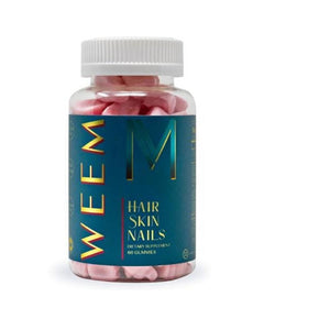 WEEM Hair Skin and Nails Gummies Supports Healthy Hair Vegan biotin Vitamins 60 gummies — dietary supplement