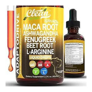 Clean Nutra Organic Maca Root Liquid Drops with Ashwagandha, 60 ml — dietary supplement