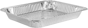Aluminum Half Size Medium Pan (100/case) — foil pan or tray
