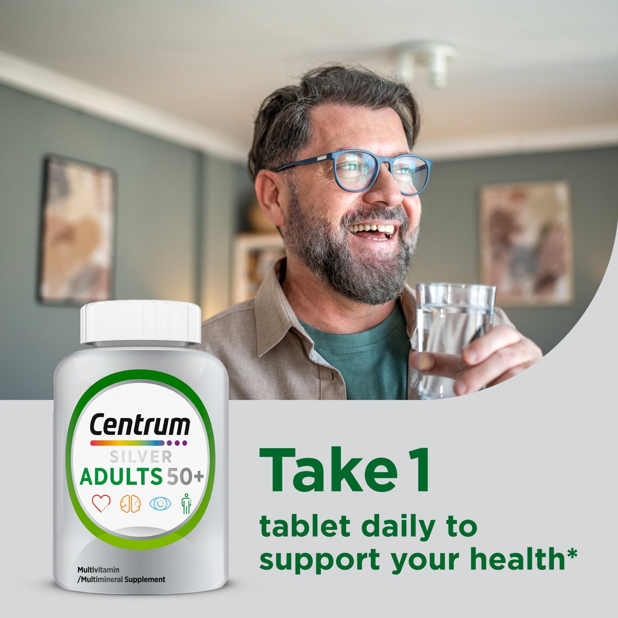 Centrum Silver Adults 50 Plus Multivitamin With Vitamin C, D & E, 125 Count — supplement pack, view 4