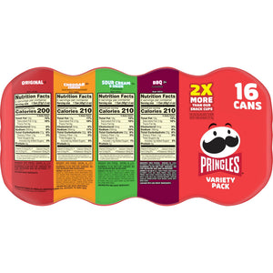 Pringles Potato Crisps Chips, Lunch Snacks, Variety Pack, 22oz Pack (16 Cans) — grocery product, view 8