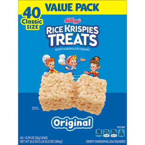 Rice Krispies Treats Original Chewy Crispy Marshmallow Squares, Snacks Value Pack, 31.2 oz — grocery product, view 8