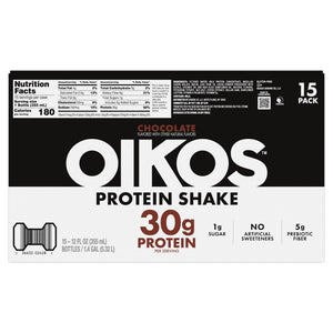 Oikos Protein Shake, Chocolate, 30g Protein, Shelf Stable, 12 Fl Oz Bottle, 15 Count — sports nutrition product, view 13