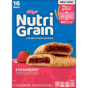 Nutri-Grain Breakfast Bars, Made with 10g Whole Grains, Snack Bars, Strawberry, 20.8oz Box — grocery product, view 11