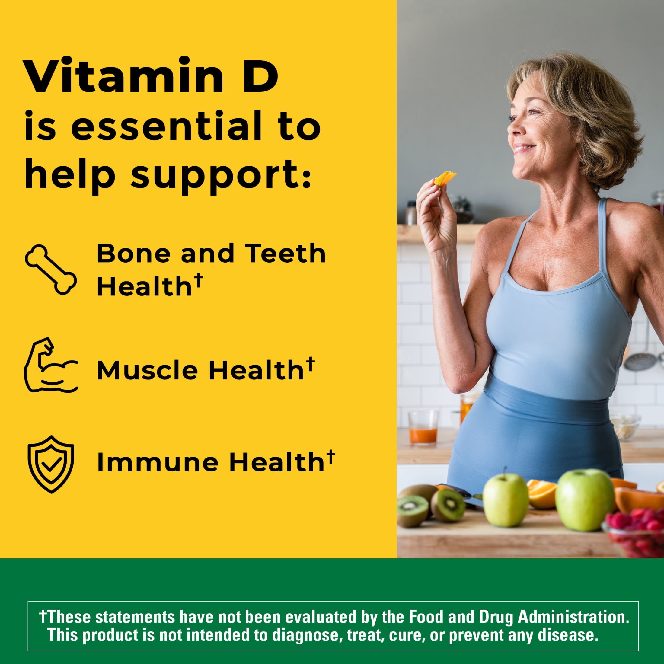 Nature Made Extra Strength Vitamin D3 5000 IU (125 mcg) Softgels — supplement pack, view 3