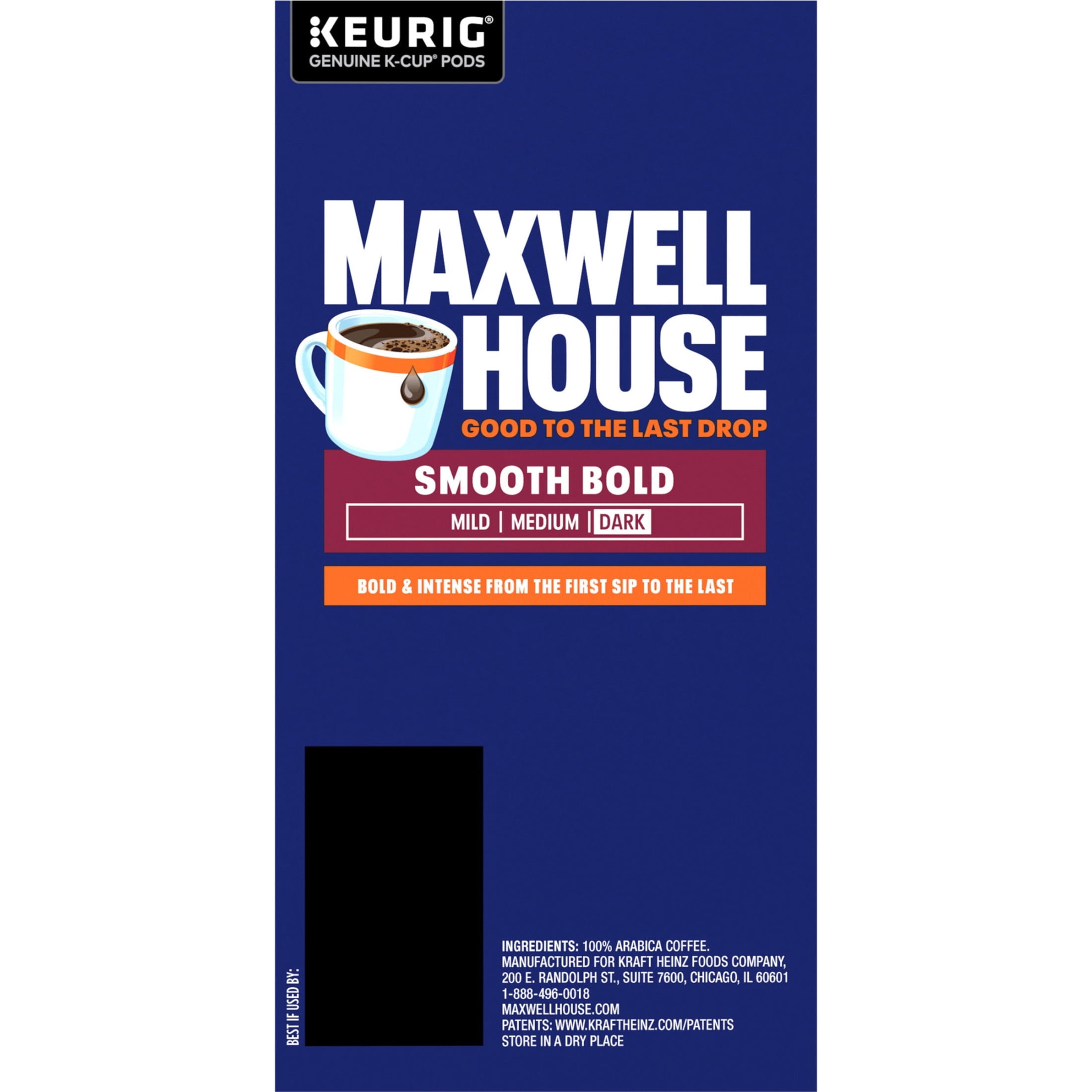 Maxwell House Smooth Bold Roast Coffee K-Cup Pods, 24 ct Box — coffee and drinks product, view 4