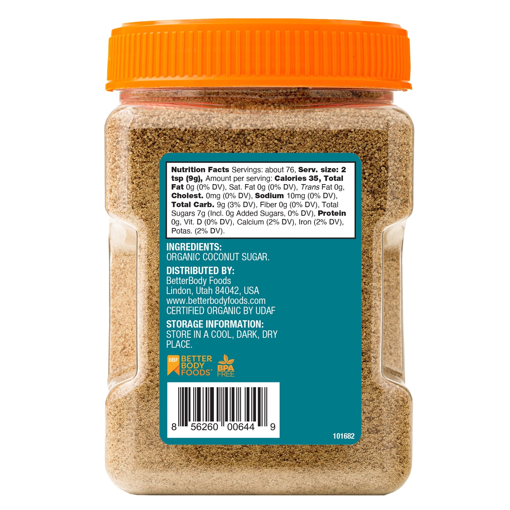 BetterBody Foods Organic Coconut Sugar, 24 oz — grocery product, view 2