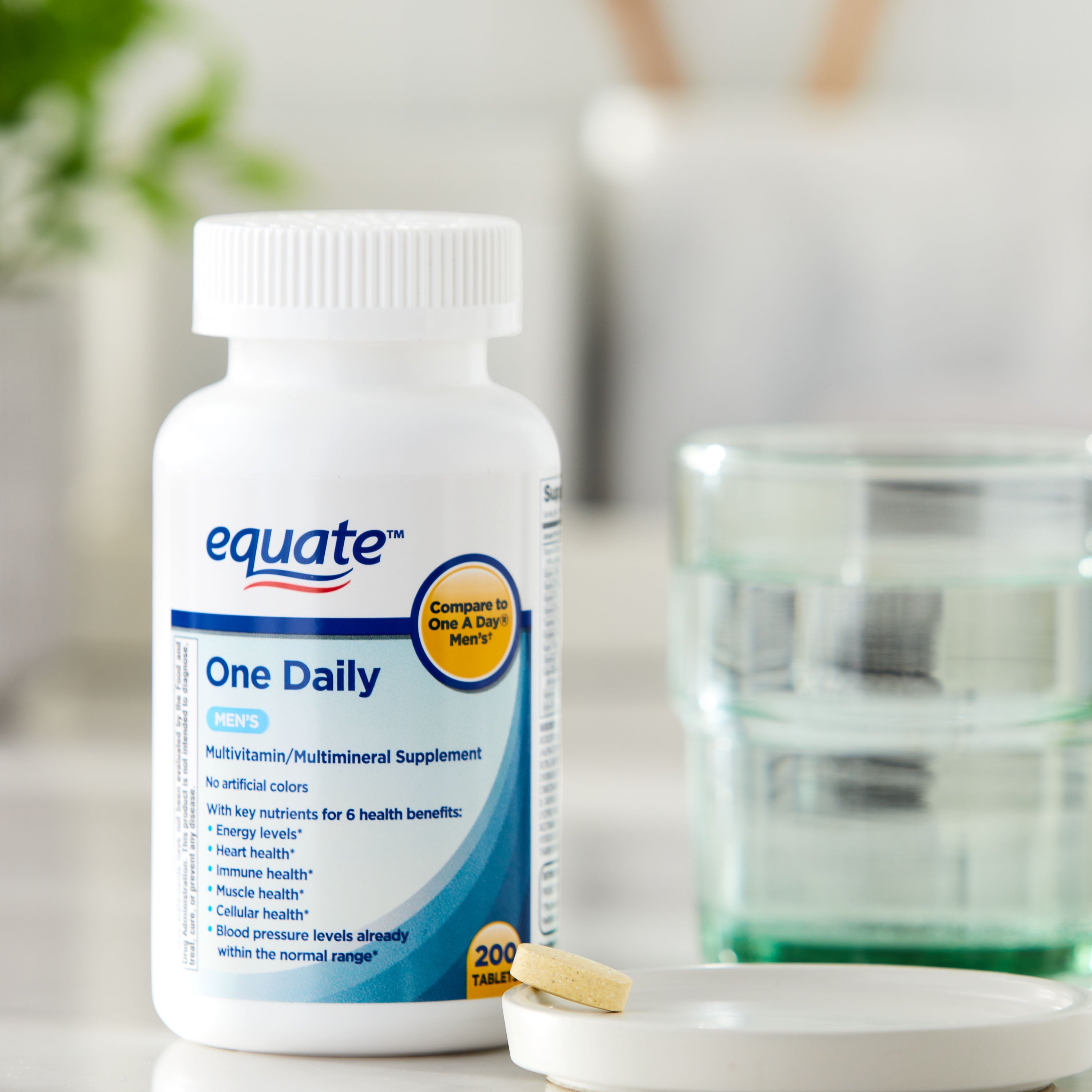 Equate One Daily Men's Multivitamin/Multimineral Supplement Tablets, 200 Count — supplement pack, view 4