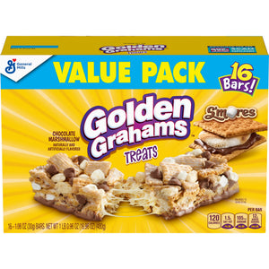 Golden Grahams Cereal Treat Bars, S'mores, Snack Bars, Value Pack, 16 Count, 16.96 oz — grocery product, view 4