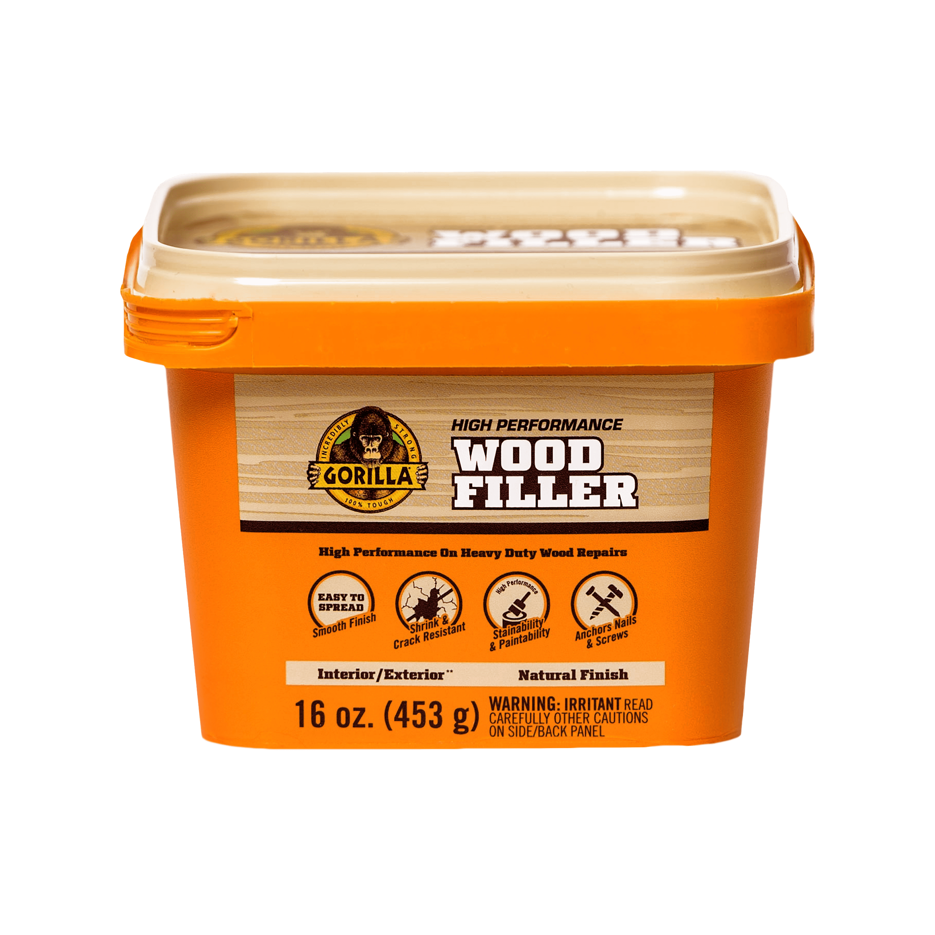 Gorilla All Purpose Wood Filler, Natural Finish, 16 Ounce Tub — home and garden product, view 10