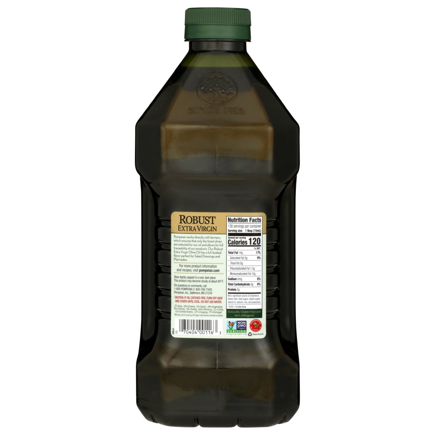 Pompeian Robust Extra Virgin Olive Oil - 68 fl oz — grocery product, view 8