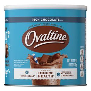 Ovaltine Rich Chocolate Powdered Stir In Drink Mix for Hot and Cold Milk, 18 oz — coffee and drinks product, view 9