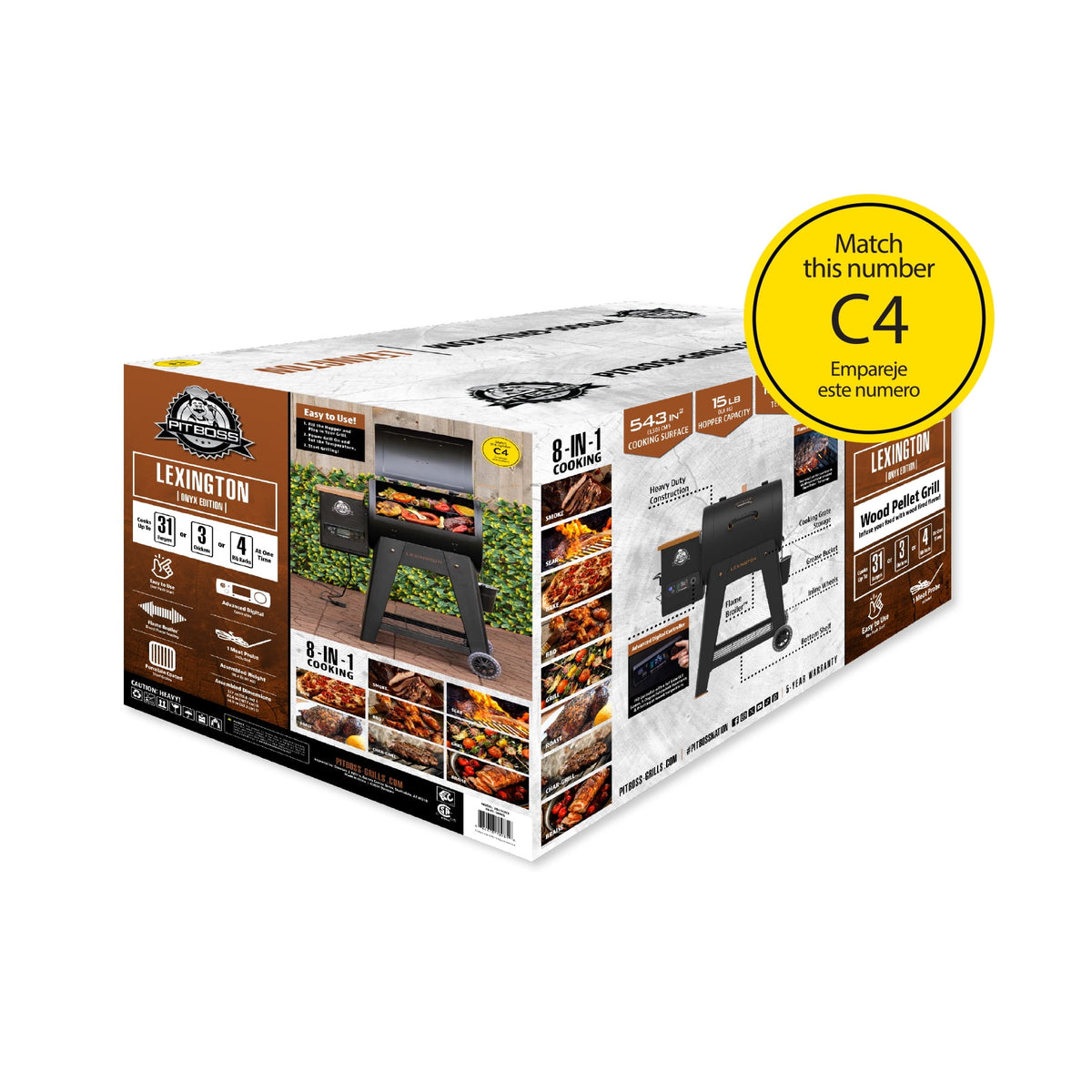 Pit Boss Lexington Wood Fired Pellet Grill and Smoker with Flame Broiler - image 2 of 6