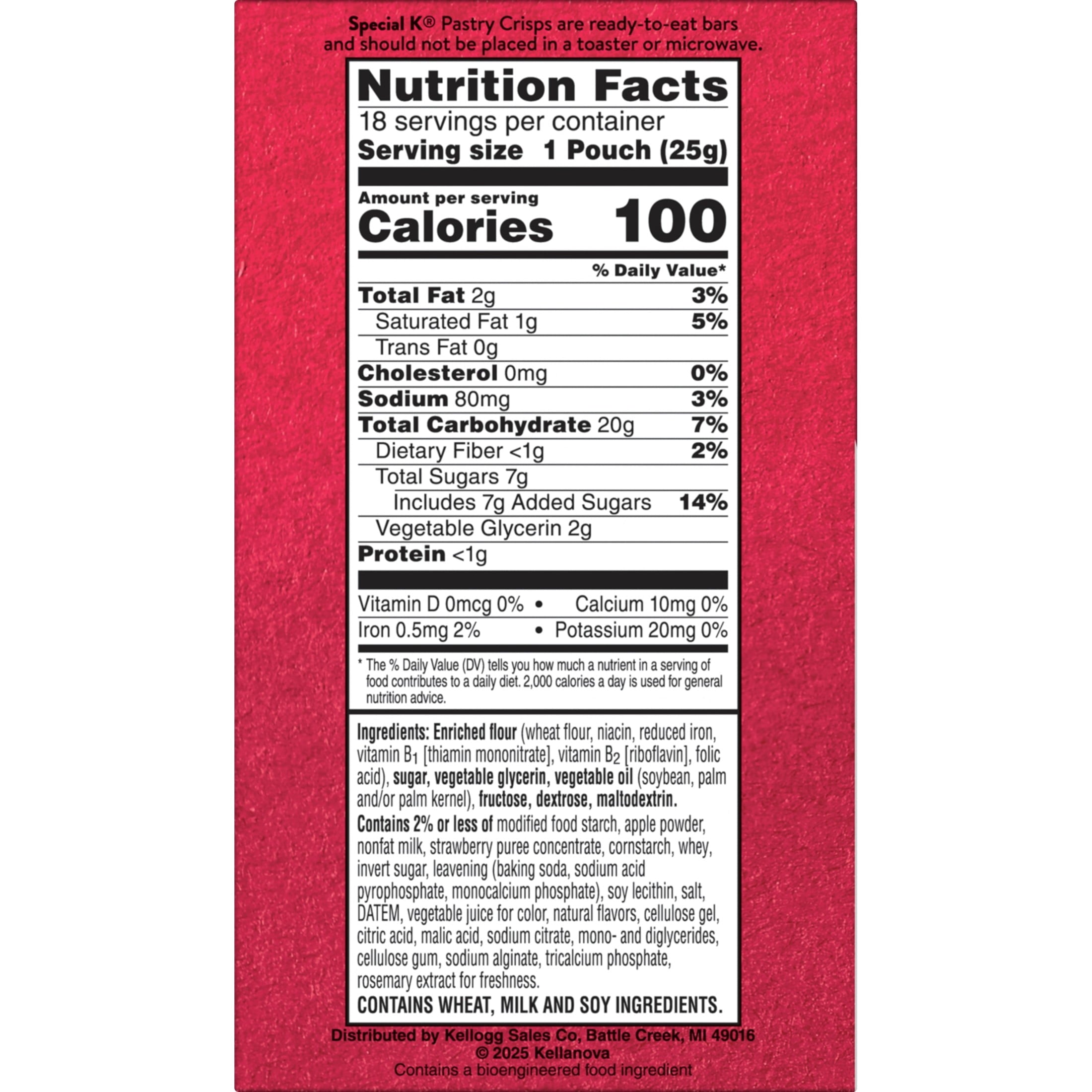 Special K Bar Strawberry Chewy Pastry Crisps, 100 Calories, 15.84 oz, 36 Count — grocery product, view 8