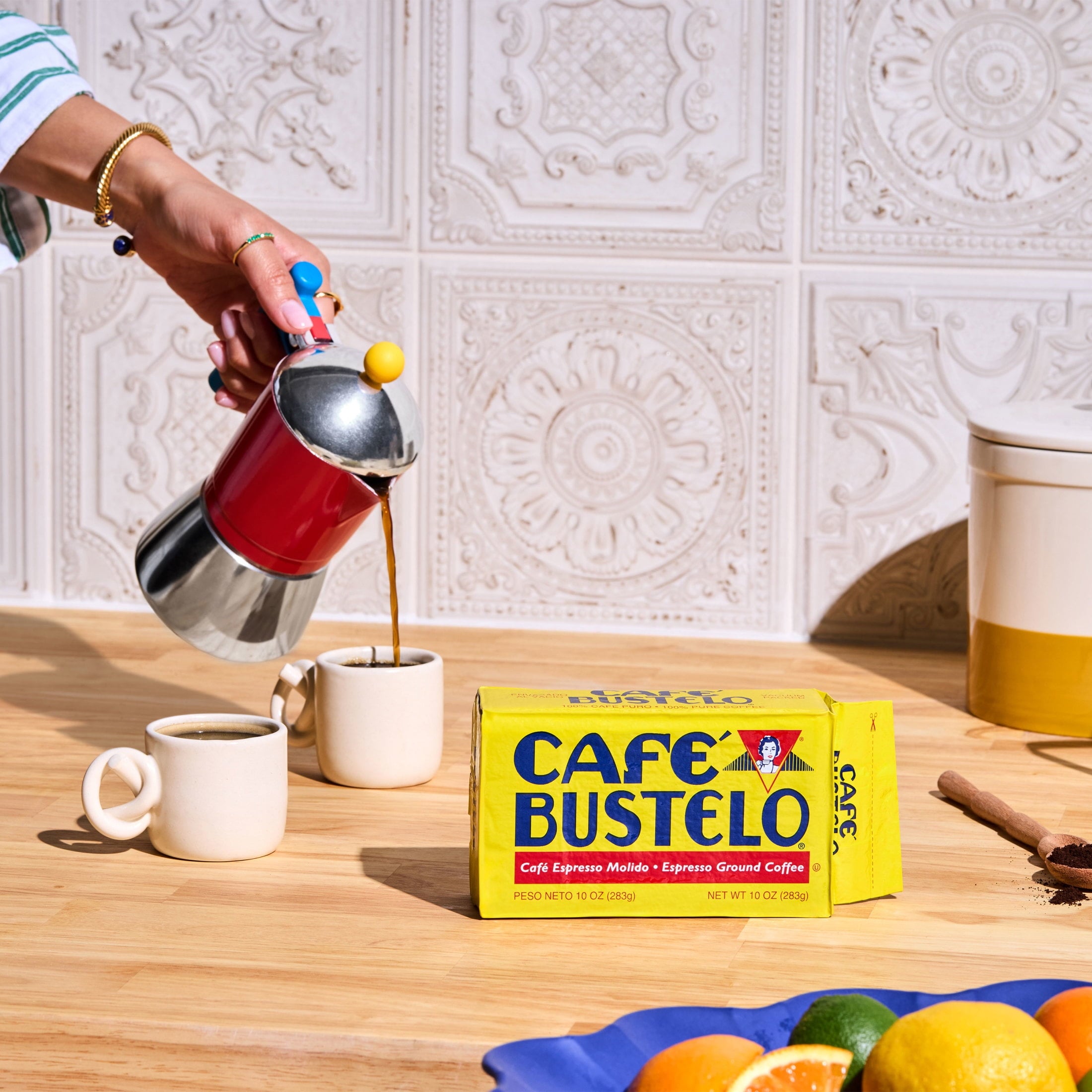 Cafe Bustelo, Espresso Style Dark Roast Ground Coffee, Vacuum Packed 10 oz Brick — coffee and drinks product, view 3
