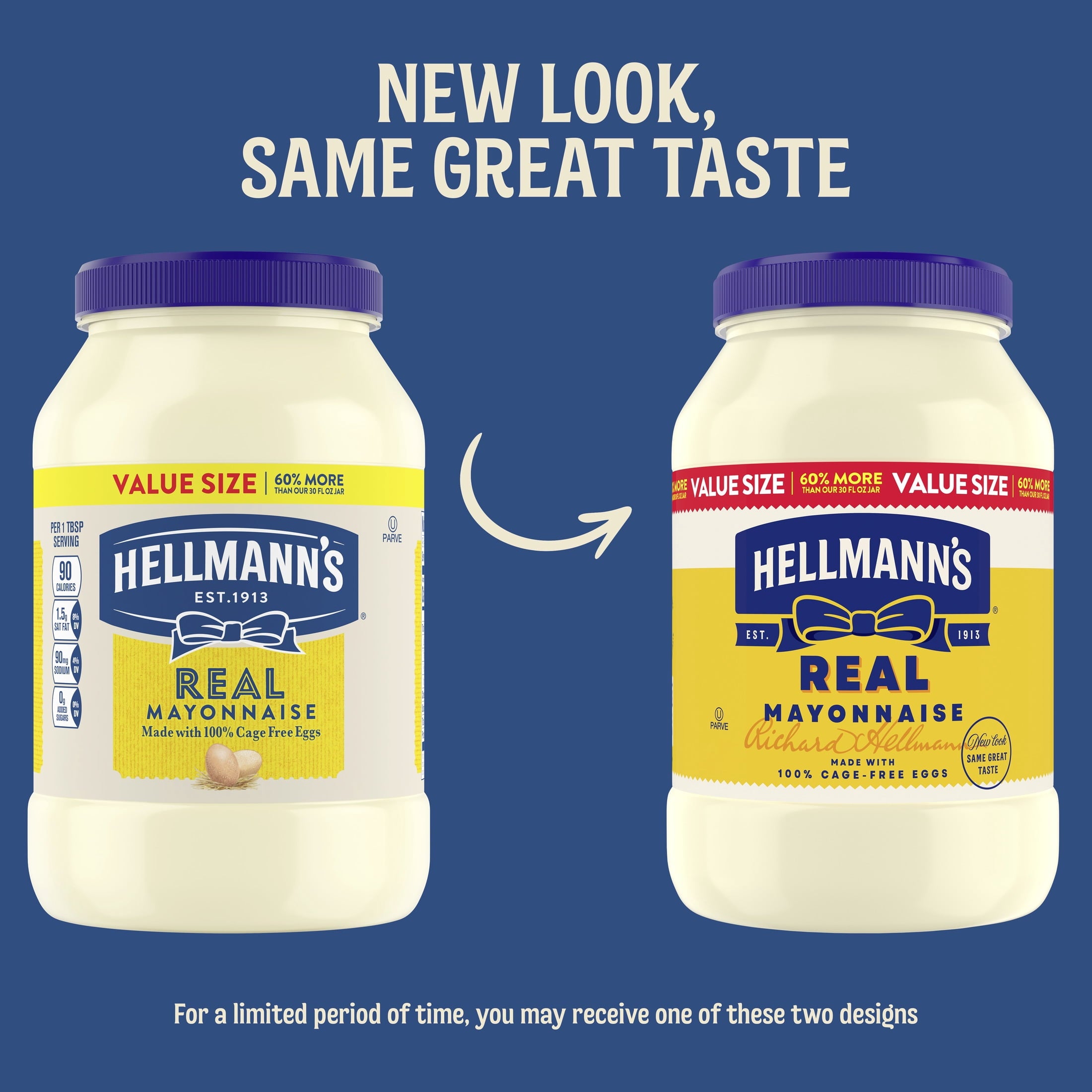 Hellmann's Real Mayonnaise, Sandwich Spread Condiments, 48 oz Jar — grocery product, view 2