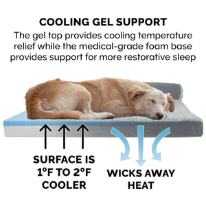 FurHaven Faux Fur & Suede Cooling Gel-Top Deluxe Chaise Bed - image 3 of 6