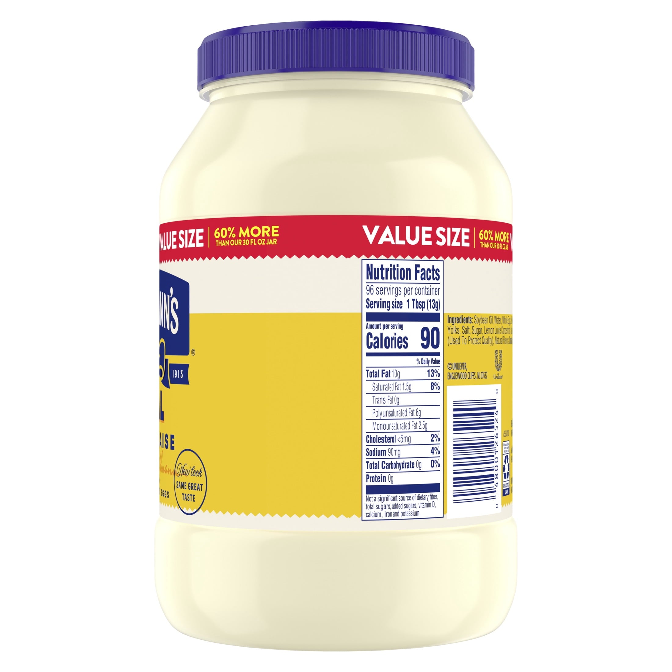 Hellmann's Real Mayonnaise, Sandwich Spread Condiments, 48 oz Jar — grocery product, view 3