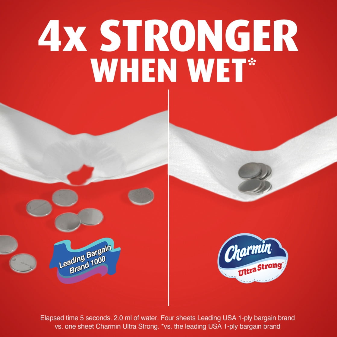 Charmin Ultra Strong Toilet Paper 30 Mega Rolls, 220 Sheets Per Roll — health and personal care product, view 3