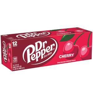 Dr Pepper Cherry Soda Pop, 12 fl oz, 12 Pack Cans — coffee and drinks product, view 6
