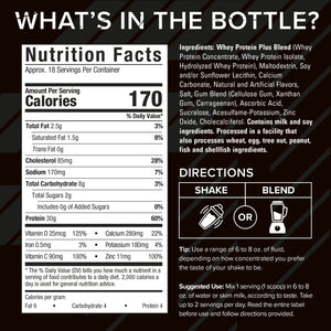 Six Star Pro Nutrition 100% Whey Protein Powder Plus, 30g Protein, Vanilla Cream, 1.81 lbs — sports nutrition product, view 3