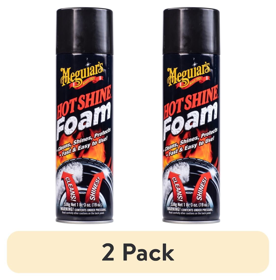 (2 pack) Meguiar's Hot Shine Tire Foam for Cars and Trucks, 19 oz — automotive product