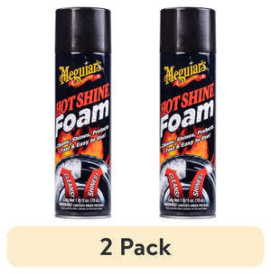 (2 pack) Meguiar's Hot Shine Tire Foam for Cars and Trucks, 19 oz — automotive product
