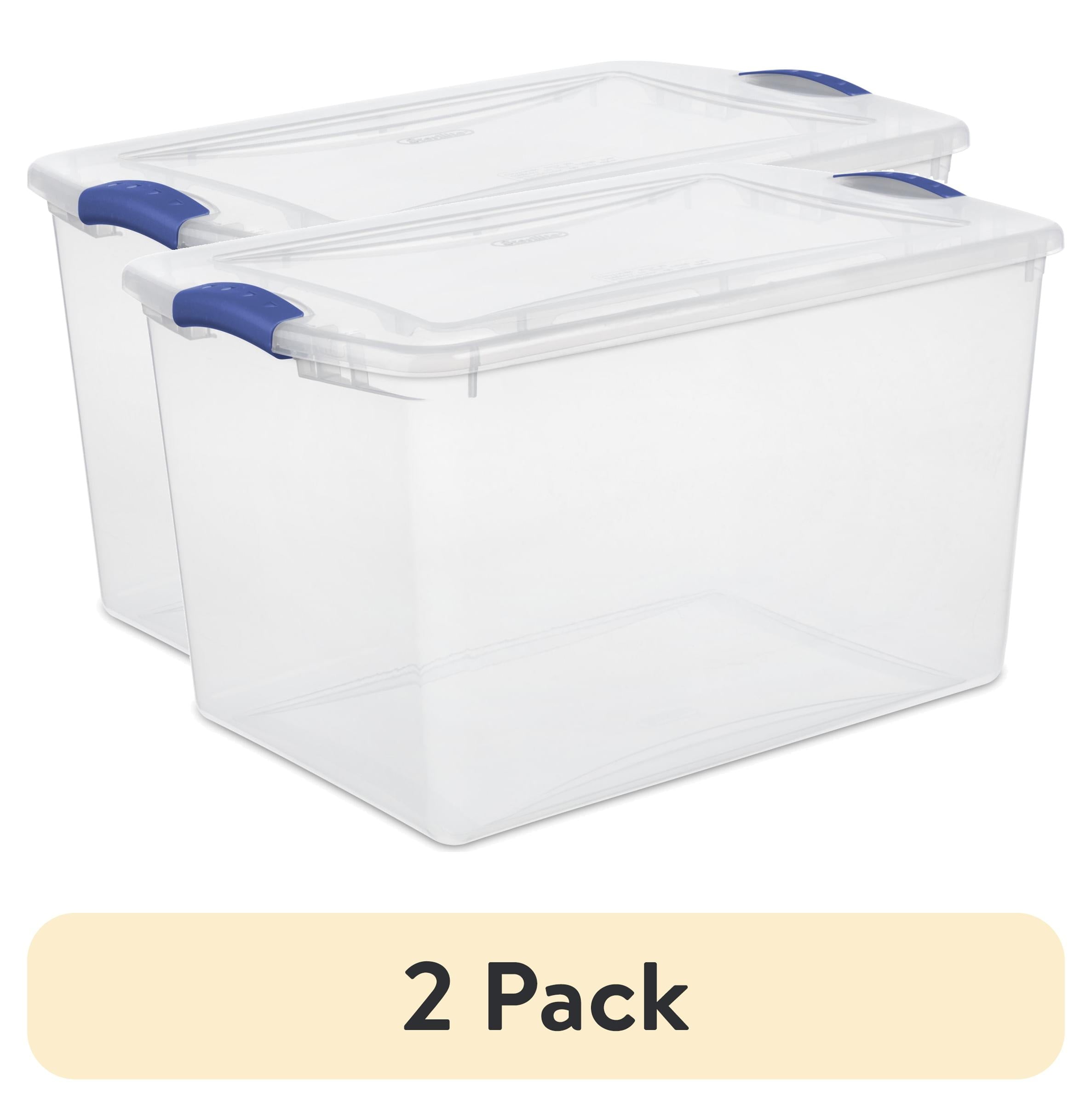 (2 pack) Sterilite 66 Quart Large Latching Storage Bin — home and garden product